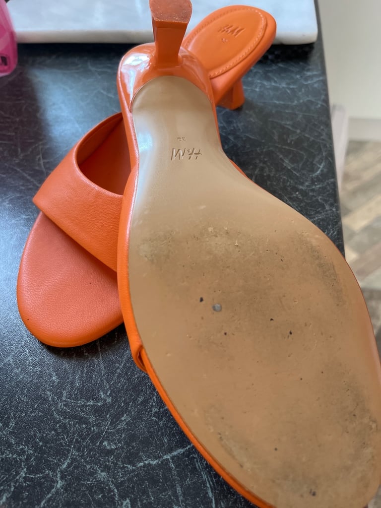 HM low heeled orange shoes 