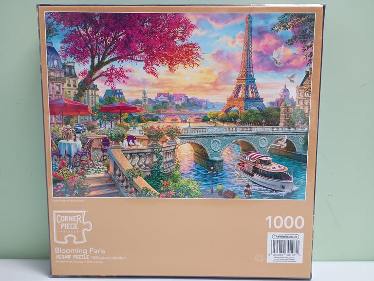 Bloomin Paris 1000 Piece Jigsaw Puzzle Corner Piece Puzzle