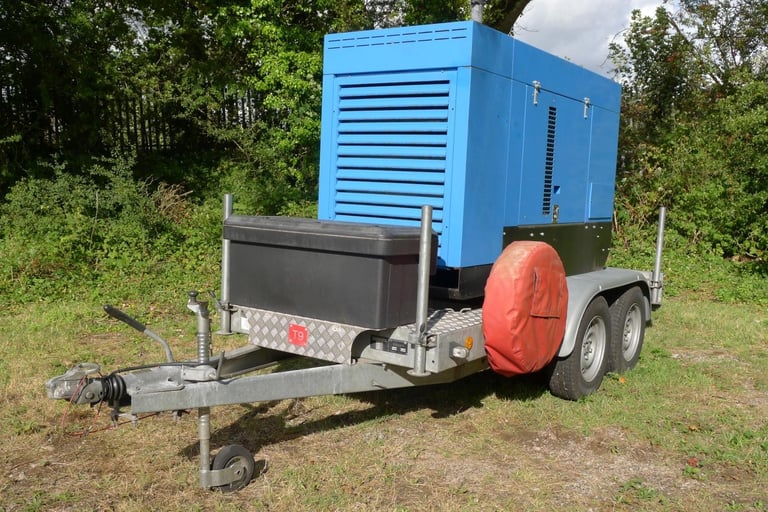 70kvA Trailer Mounted Trime Tekno Proget MGTP 70 SSP Generator. Only 48 hours.