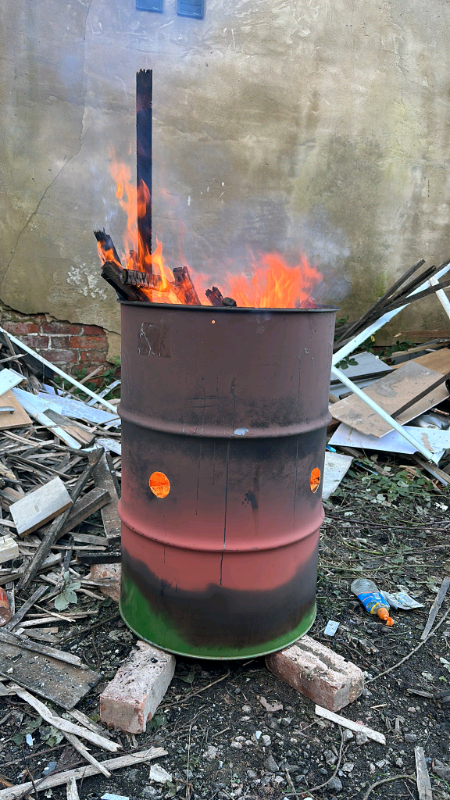 Oil Drum Incinerators Fire Bins Burn Bins 🔥 Ready Cut 