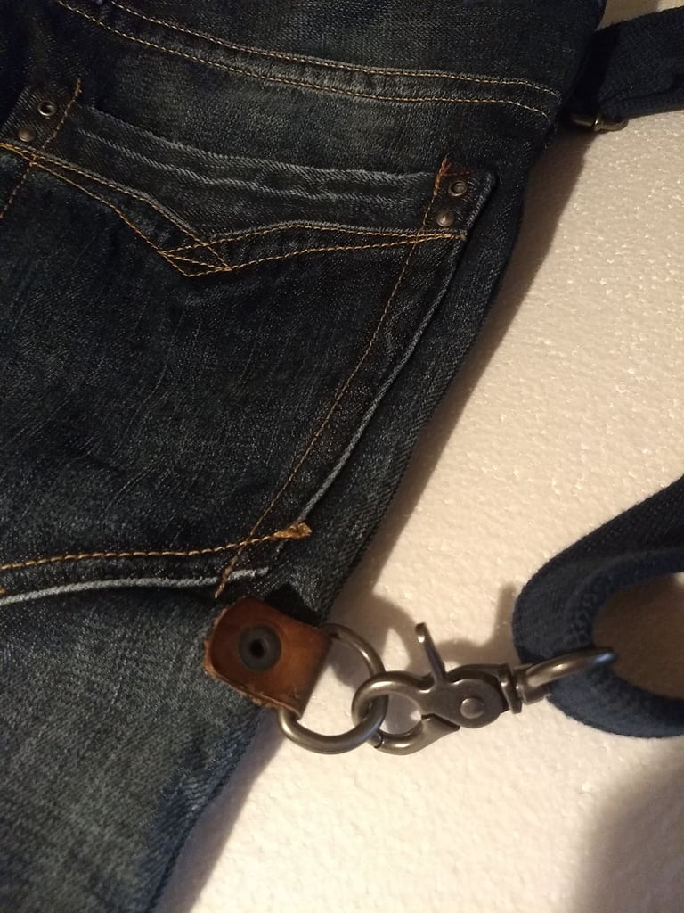 Vintage Replay denim Tote or shoulder bag. One off Unique jeans bag. Recycled denim 