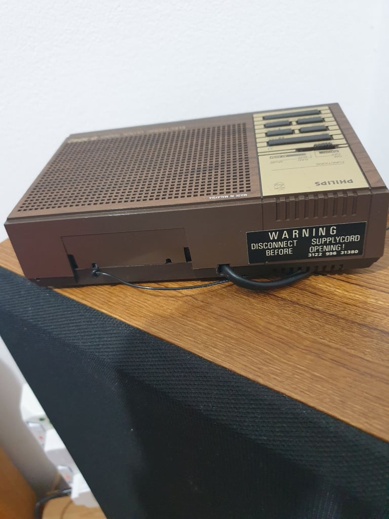 Vintage philips radio alarm clock hi fi music centre stereo 