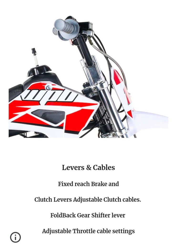 Welsh pit bike 110cc boyo manual 