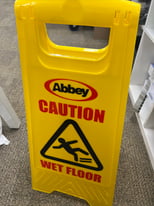 X 7 Caution wet floor signs