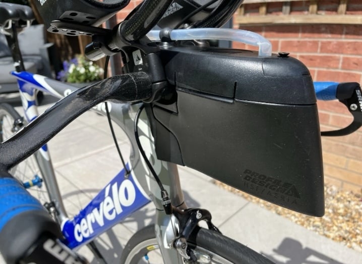 Cervelo P2 time trial bike with upgrades 