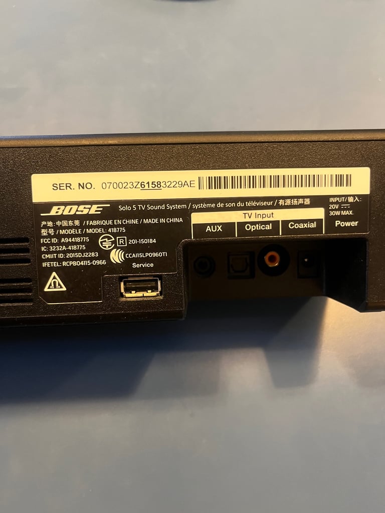 Bose Solo 5 TV Soundbar – Great Condition