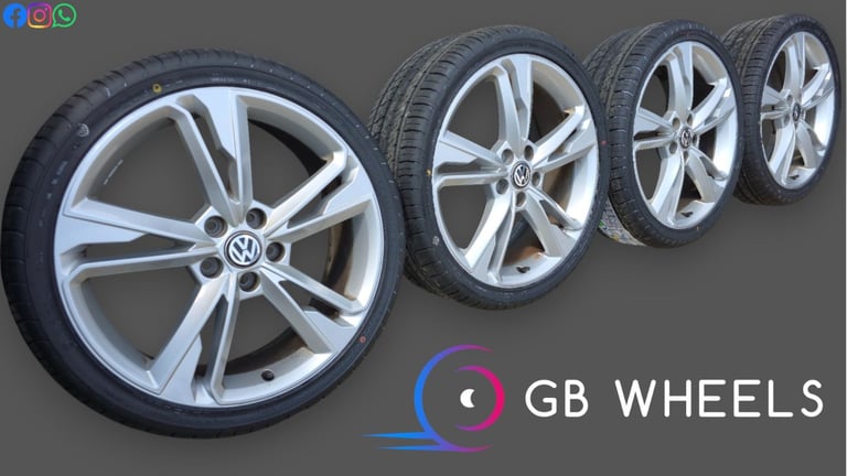 Genuine Volkswagen Caddy 19" Alloy Wheels NEW tyres Golf TT Audi A3 S3 