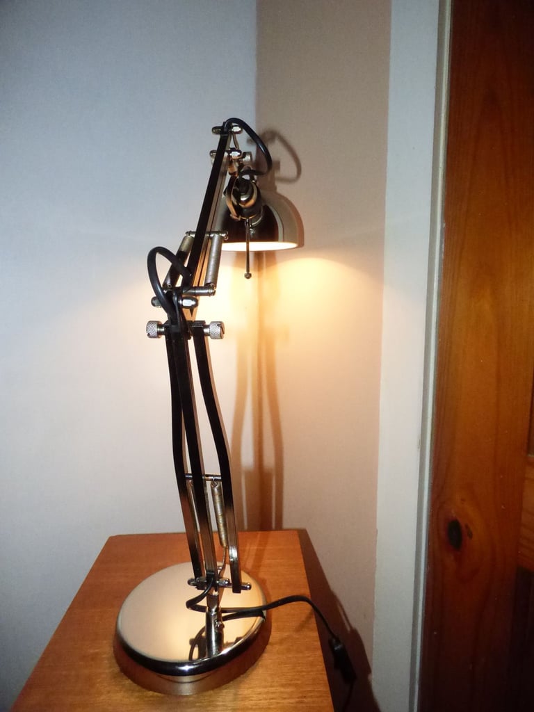 Mid-Century Modernist Retro Adjustable Chrome Table Lamp