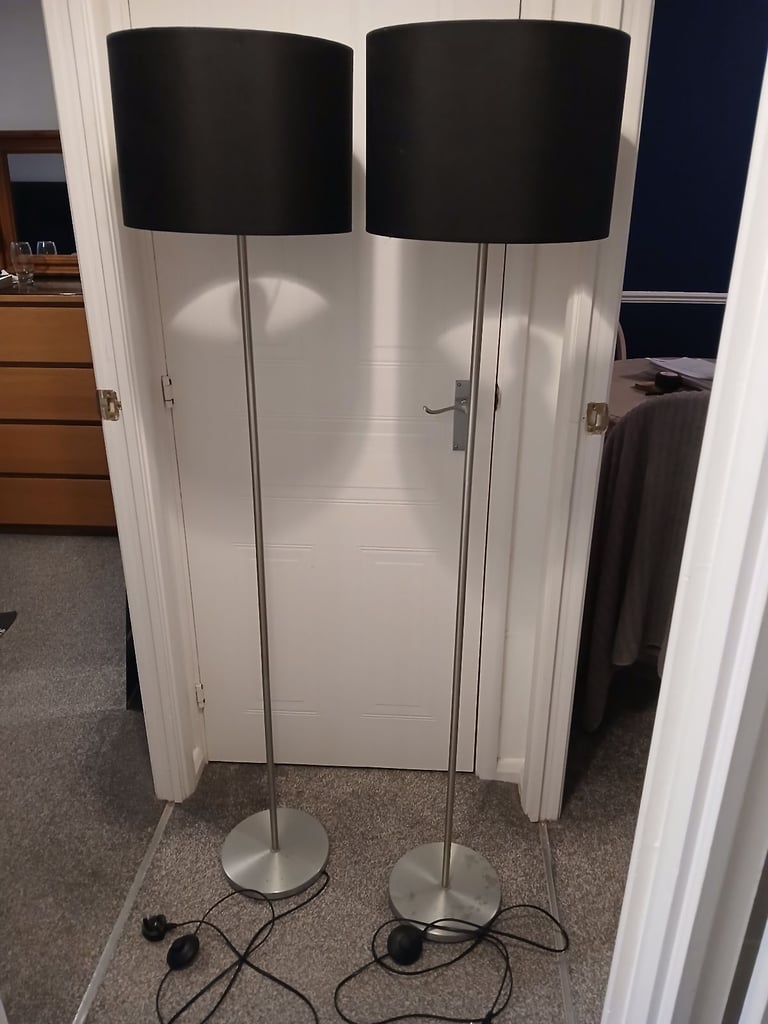 image for Silver and black standing lamps