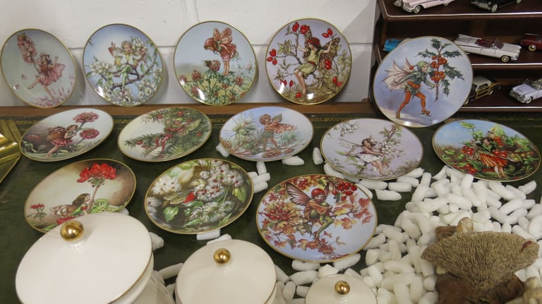 6 Jenny Oliver Flower Faerie hand crafted sculptures.£145 Limited edition 1994