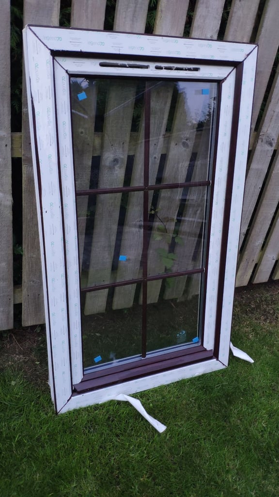 image for NEW 127x75 cm Legend 70 with Guardian Glass Brown uPVC Double Glazed Window Unit Casement