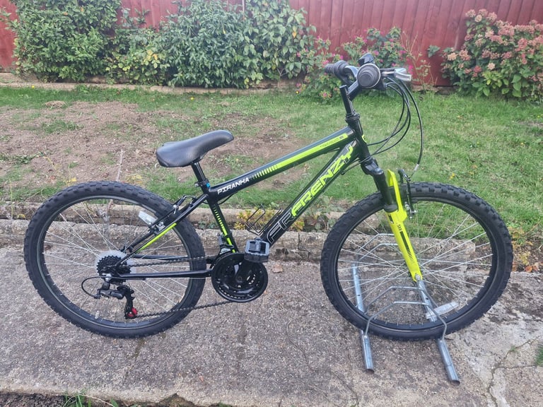 BOYS TEENAGER YOUTH FRENZY PIRANHA 24 INCH WHEELS 13 INCH FRAME 18 SPEED BIKE BICYCLE