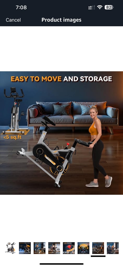 Exercise Bike, Indoor Cycling Bike/Stationary Bike for Home, Indoor Bike with Silent Belt