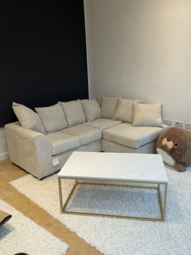 Brand New Dylan L Shape corner Sofa Set in Cream Colour - SAME/NEXT DAY DELIVERY