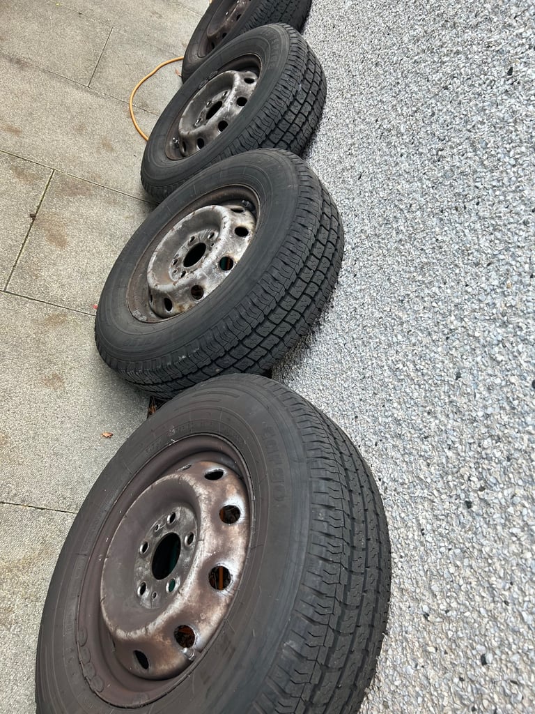 4x Riken cargo tyres on steel rims. 16’s