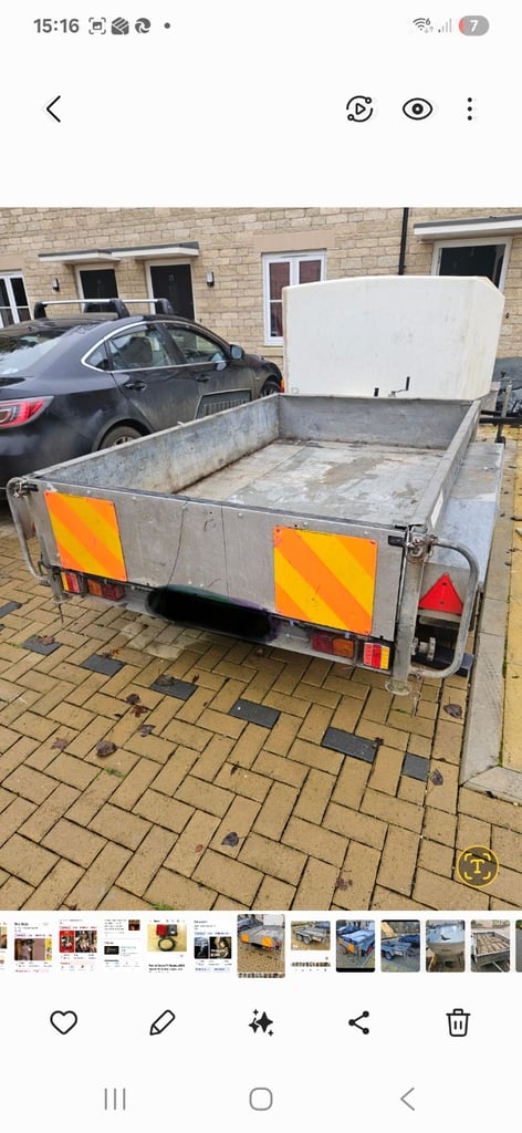 Indespension trailer ( twin axle ).