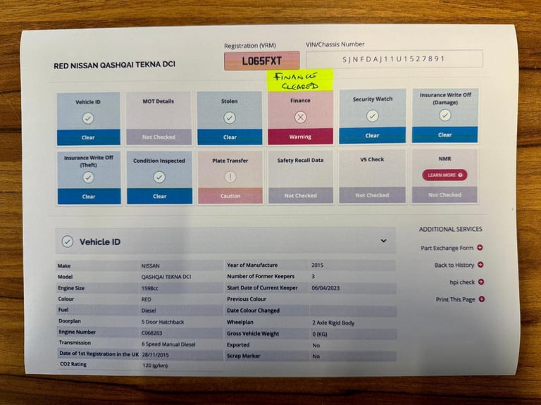 Nissan Qashqai 1.6 dCi Tekna 2WD Euro 6 5dr DIESEL MANUAL 2015/65
