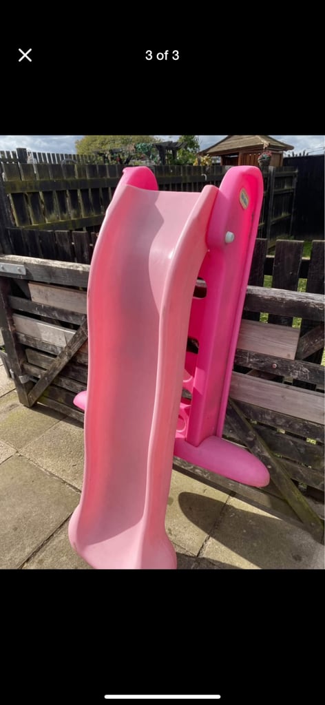 Little tikes tykes garden toys slide folding fold up pink large