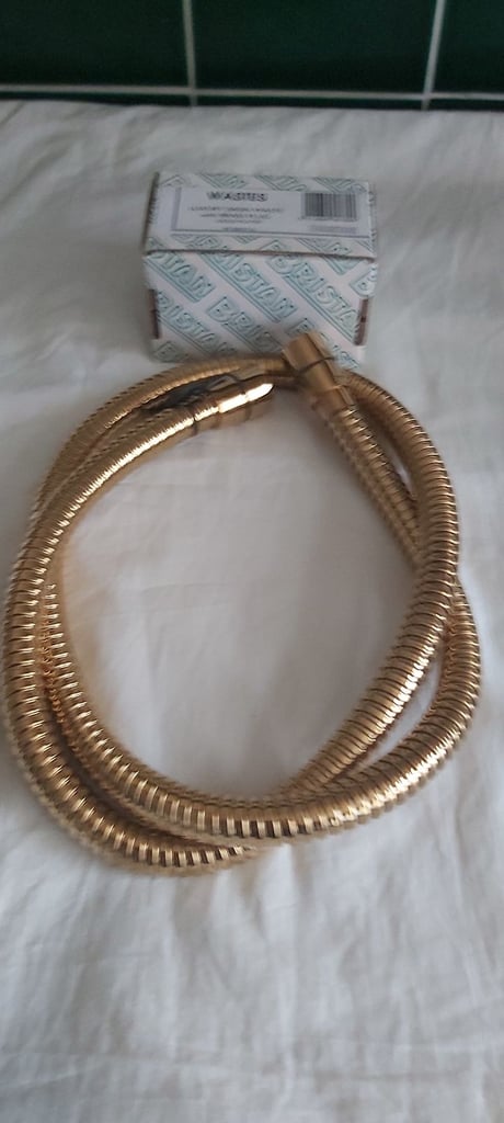 Gold /effect basin waste and shower hose 