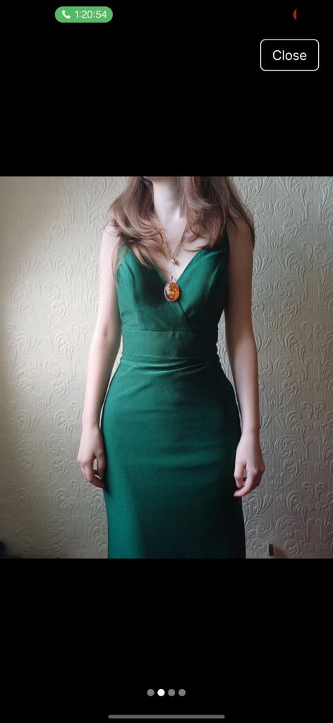 Green prom dress stacees