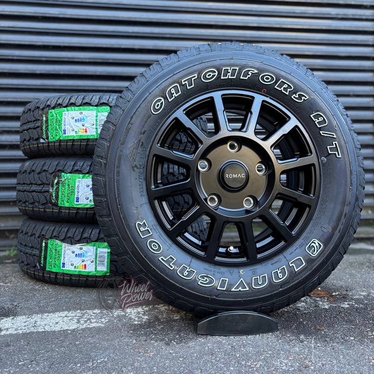 16” Ford Transit Custom Alloys New Black Swamper Wheels & All Terrain Tyres