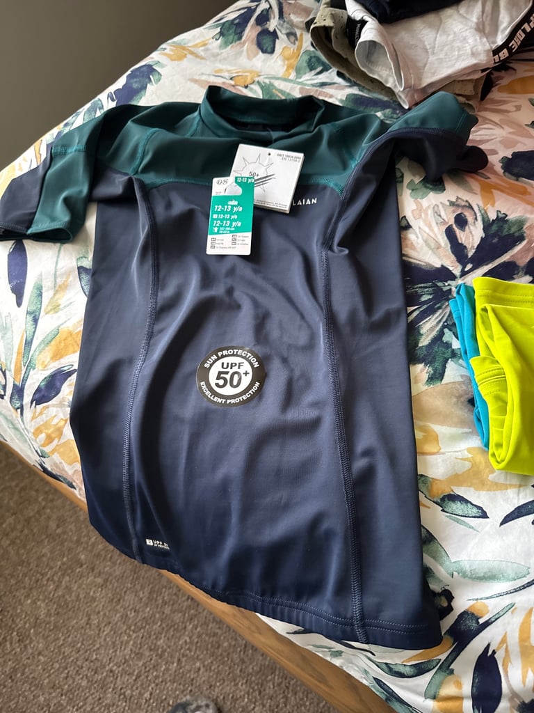 image for X3 Decathlon Boys swim/surf T-shirts UPF 50+