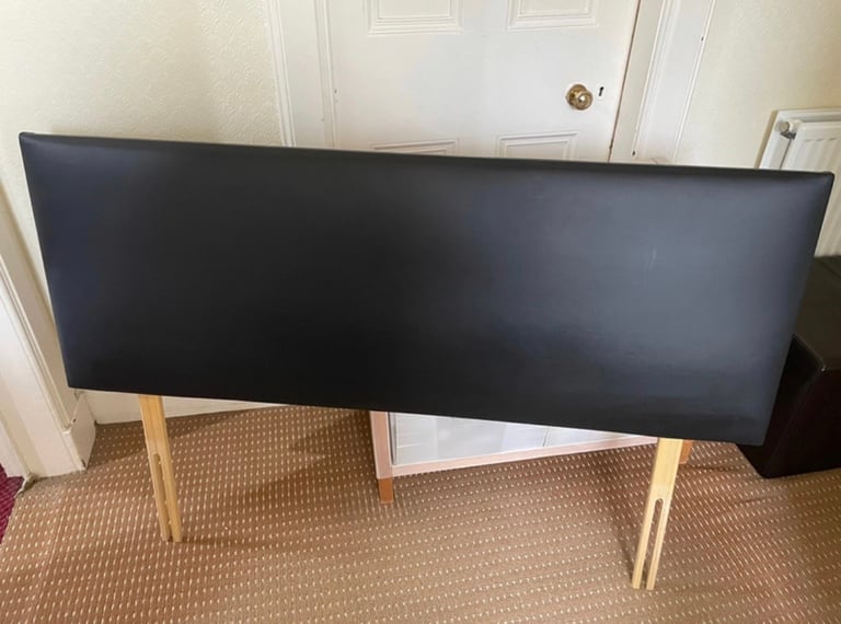 Black Leather Look Double Bed Headboard | in Dumfries, Dumfries and  Galloway | Gumtree