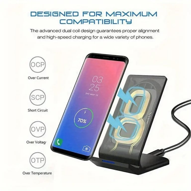 30W Fast Wireless Charger Stand Dock