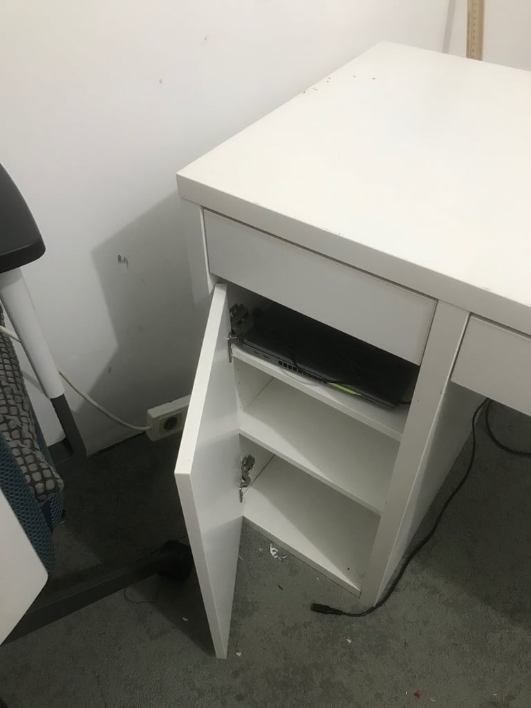 White office desk