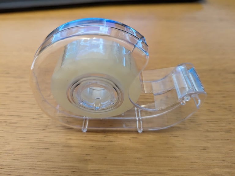 image for Mini Dispenser in clear with mini tape roll too - brand new