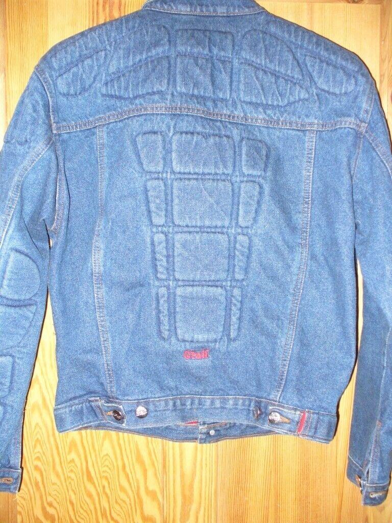image for Denim bike/scooter jacket. Fits size medium. Good condition