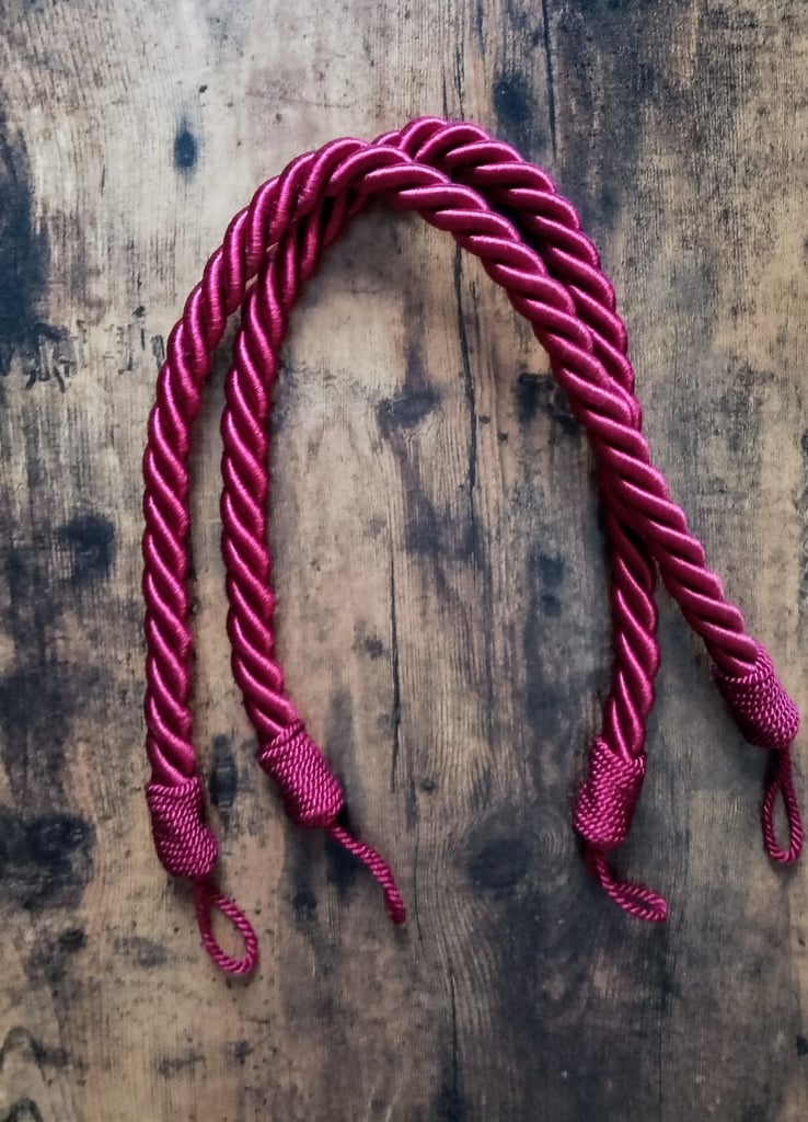 Red curtain tie backs