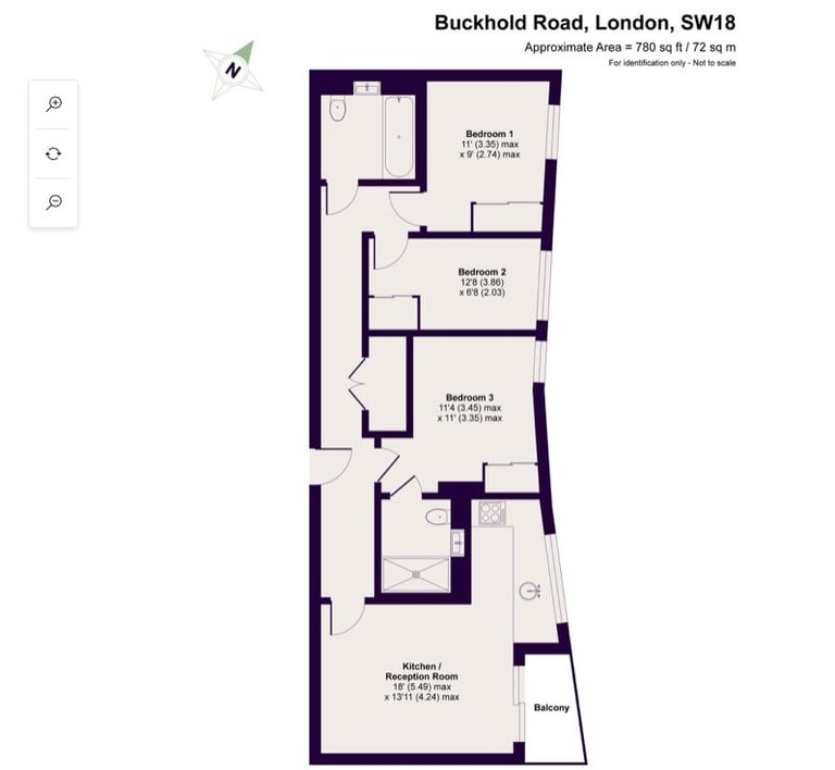 3 Bedrooms Apartment Near East Putney Station