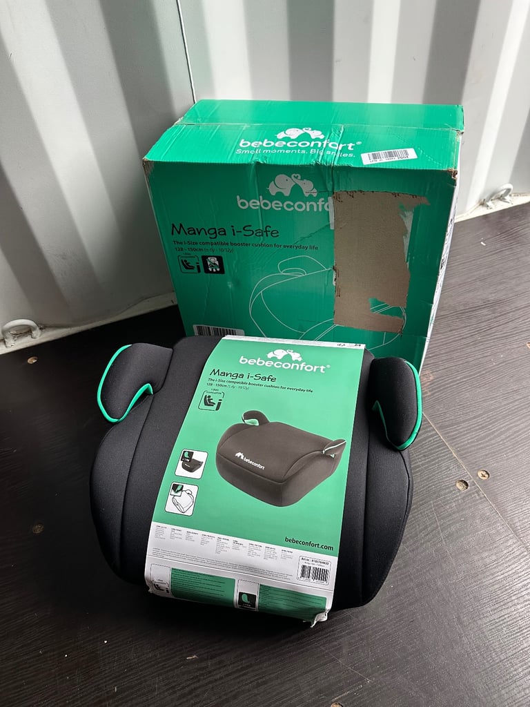 image for Bebeconfort Manga I-Safe Car Booster Seat for 6 to 12 Years 125 to 150cm Black