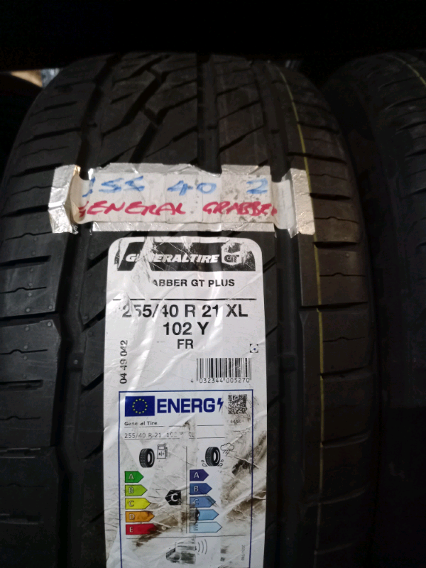 Matching pair brand new 255 40 21 genral grabber tyres free fit 7-days