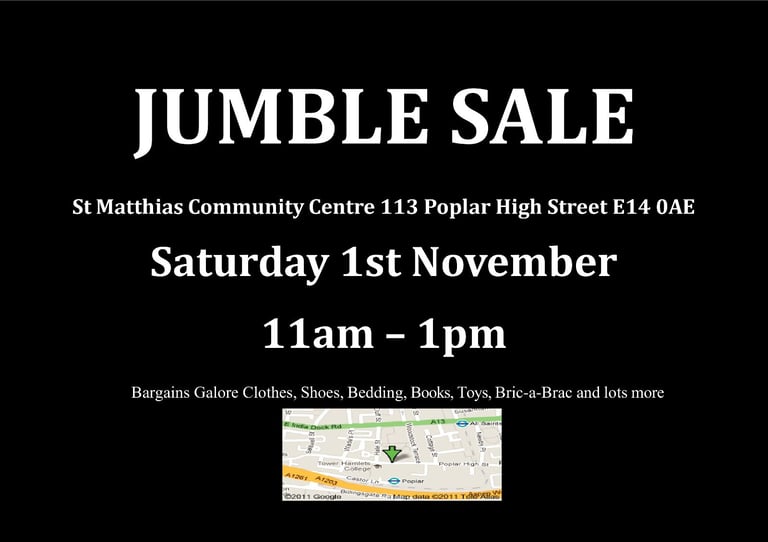 Jumble Sale Poplar E14 