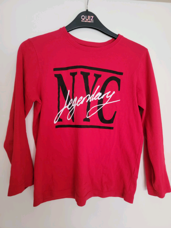 image for Primark NYC Legendary Red Boys Long Sleeve Top 9-10 Years