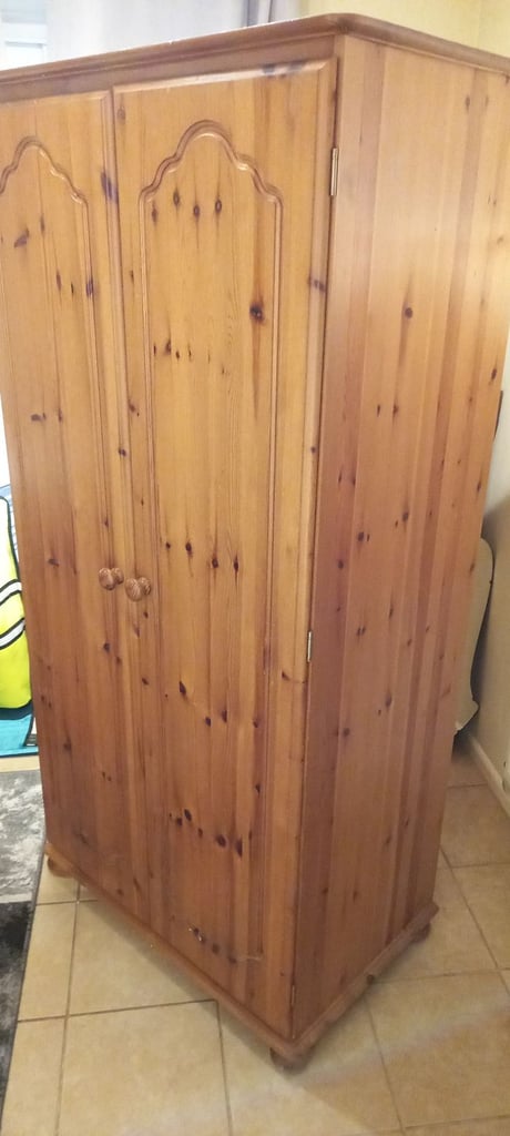 image for Solid Pine Double Wardrobe (FREE Delivery Locally)