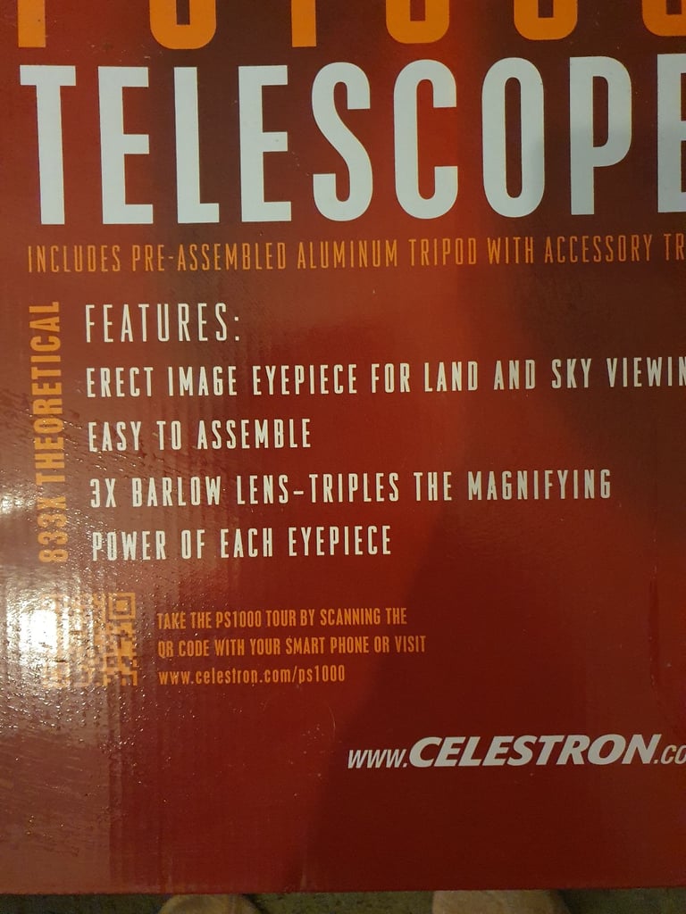 image for PS1000 CELESTRON TELESCOPE