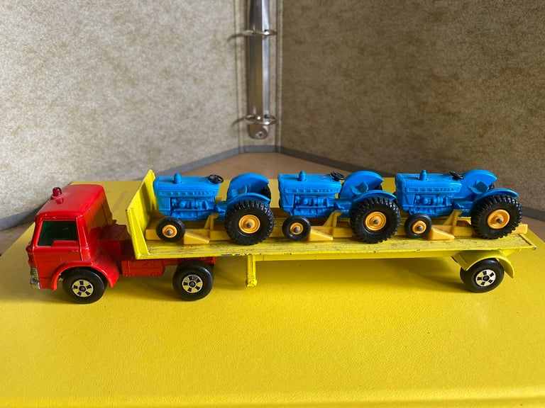 image for Vintage Lesney Transporter WITH Tractors 