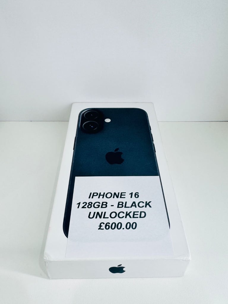 ✅ APPLE IPHONE 16 ✅ STORAGE - 128GB ✅ COLOUR - BLACK UNLOCKED 