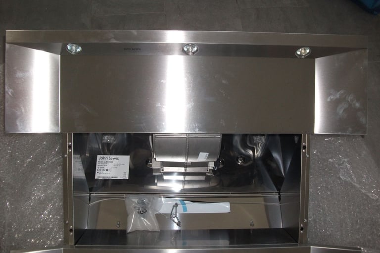 Cooker hood Extractor fan 6 inch John lewis JLBIHD 908 stainless steel