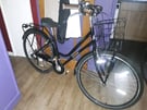 Ladies bike probike 17 inch frame , 7 gears, front basket, pannier 