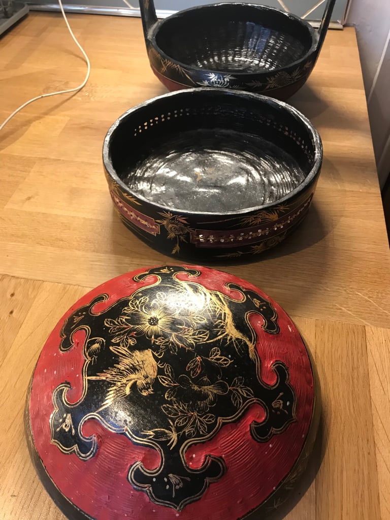 Vintage Chinese wedding basket