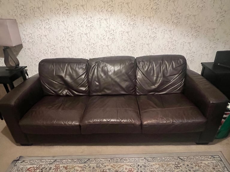 3 seater leather sofa