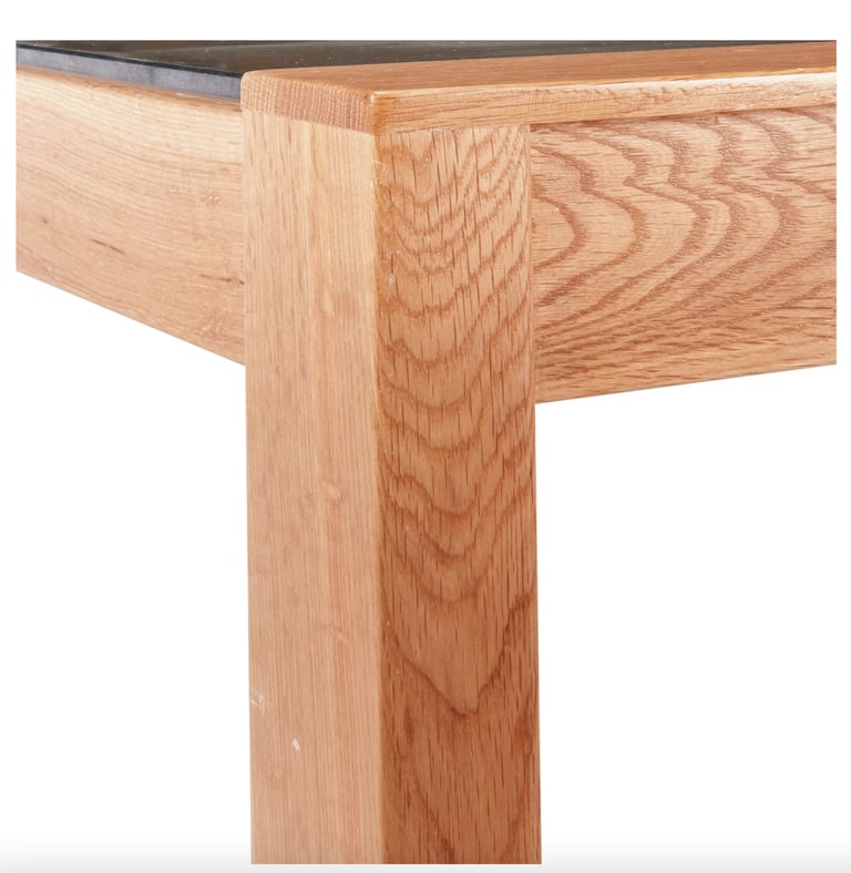 Square Solid Wood & Glass Coffee Table