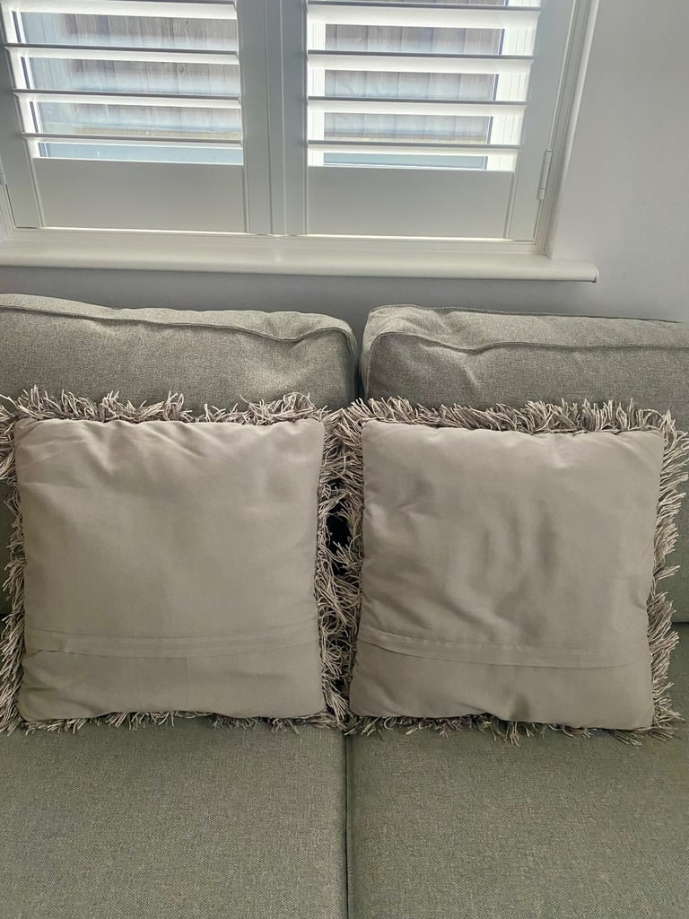 Next Large Silver/grey Glimmer Cushions x 2