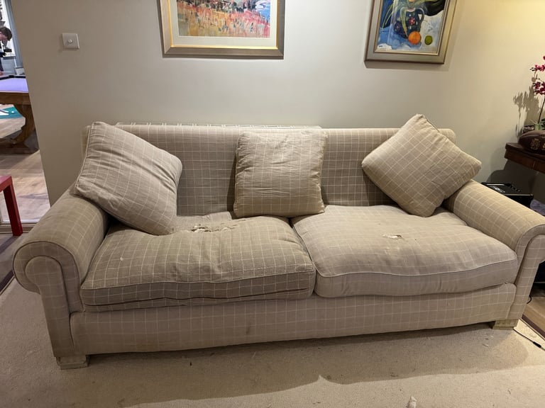 Two 3-seater sofas