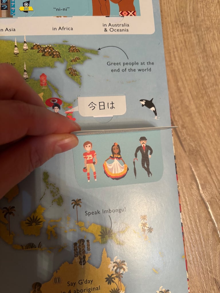 Hello World, hard cover, lift flap book, pick up only 