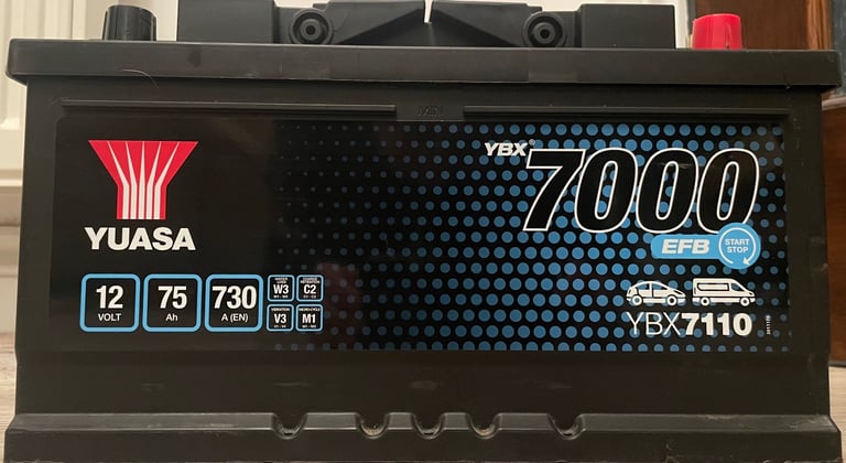 ✅12V Car Van Truck Battery 730A 75Ah Yuasa EFB YBX 7000 Start Stop🔋